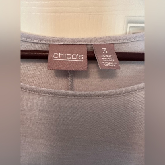 New Women’s Light Gray/Lavender Chico’s Top, size 3 - Picture 9 of 9